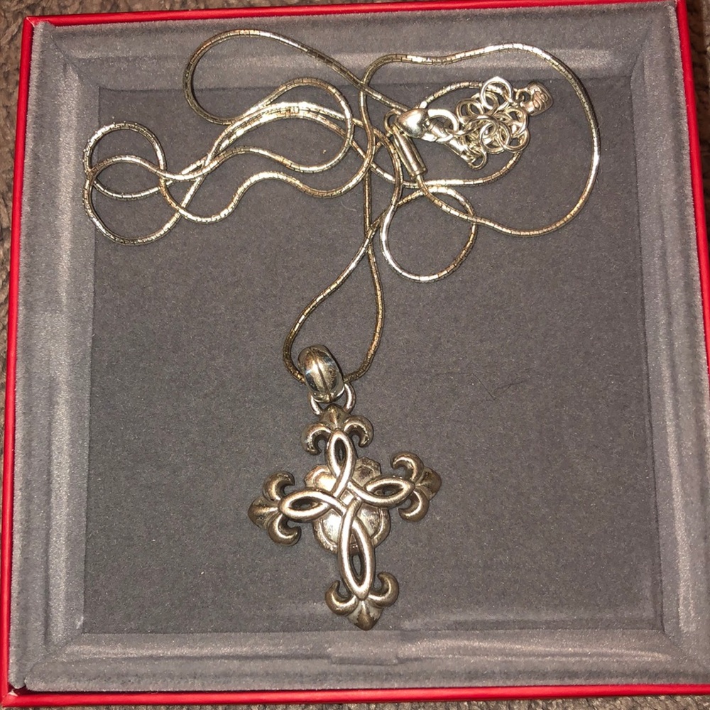 Brighton silver cross necklace
